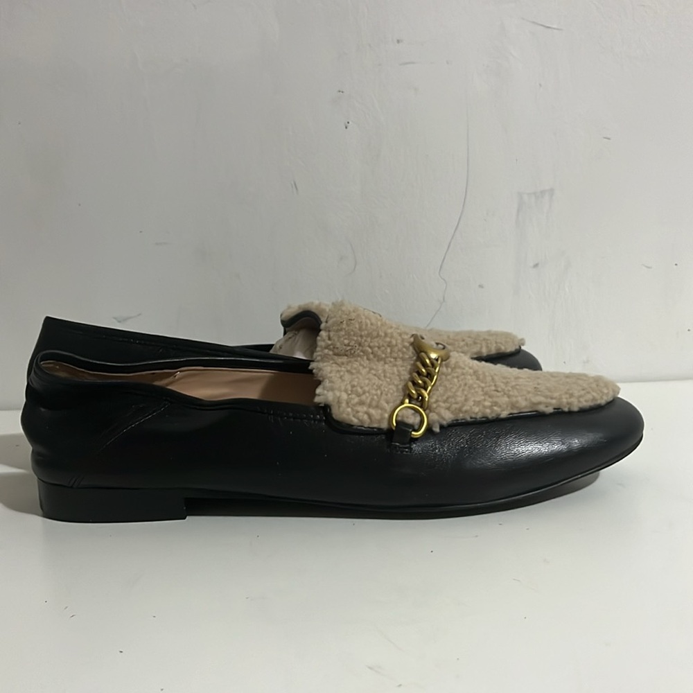 Coach helena loafer shearling Women's Black and Cream Loafers US 9 - Picture 5 of 12